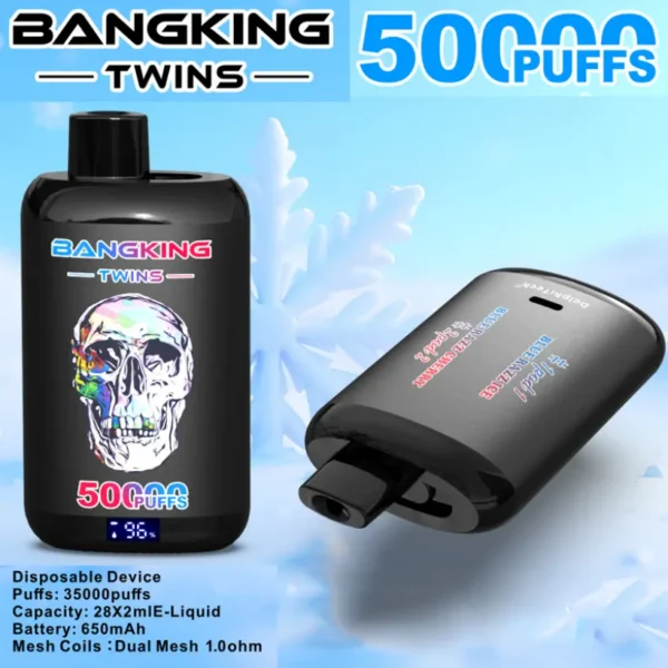 Vaper 2 in 1 Bang King Twins 50000 Tiri Vape Usa e Getta Spedizione Gratuita