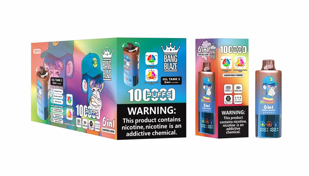 Bang Blaze 100k Puffs Vape Monouso 6 in 1 100000 Tiri Spedizione Gratuita da Magazzino UE