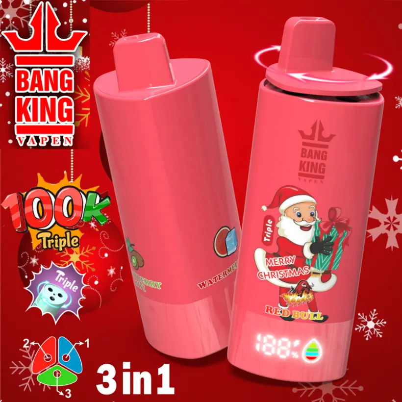 Bang King 100k Puffs Vape 3 in 1 Confezione Regalo di Natale Tripla 12 Gusti 5 Bang King 100k Puffs Vape 3 in 1 Confezione Regalo di Natale Tripla 12 Gusti