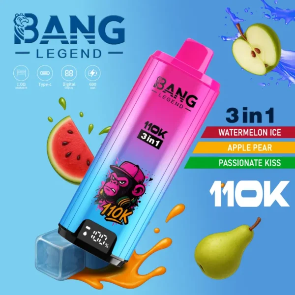 Bang Legend 110000 Puffs Vape al Dettaglio 3 in 1 Acquista 2 Pezzi Spedizione Gratuita 15 Bang Legend 110000 Puffs Vape al Dettaglio 3 in 1 Acquista 2 Pezzi Spedizione Gratuita