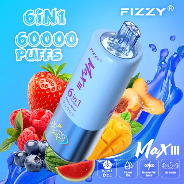 Fizzy 60K Tiri 60000 Sigaretta Elettronica Usa e Getta 6 in 1 Gusti Spedizione Gratuita dal Magazzino UE 13 Fizzy 60K Tiri 60000 Sigaretta Elettronica Usa e Getta 6 in 1 Gusti Spedizione Gratuita dal Magazzino UE