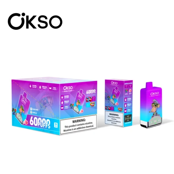 OKSO 60000 Puffs Sigaretta Elettronica Usa e Getta 2 in 1 Doppio Gusto Spedizione Gratuita dal Magazzino UE