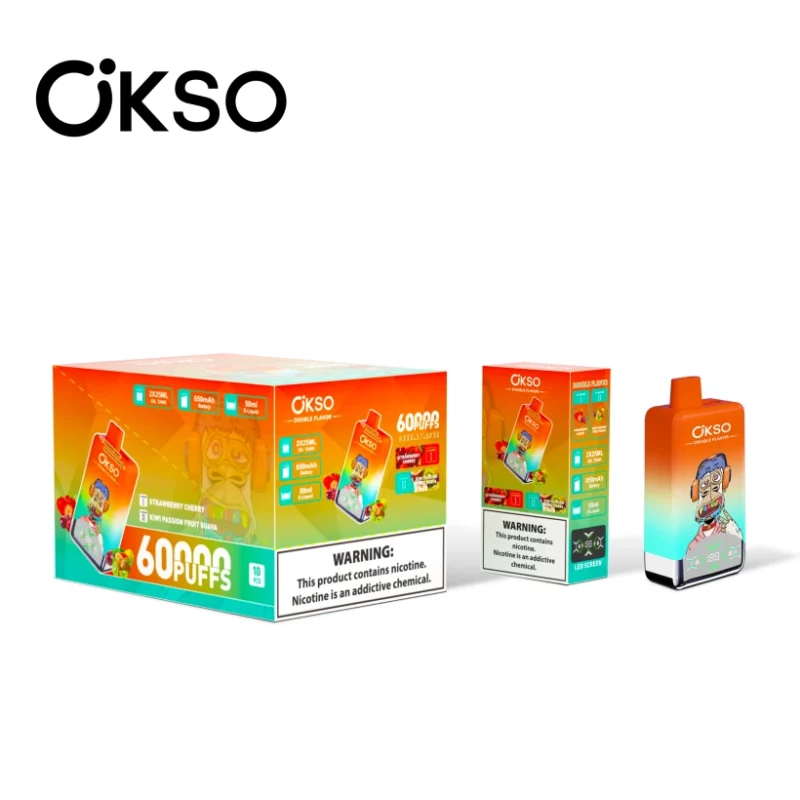 OKSO 60000 Puffs Sigaretta Elettronica Usa e Getta 2 in 1 Doppio Gusto Spedizione Gratuita dal Magazzino UE