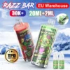 Puff 30000 Razz Bar 30k+ Tiri Sigaretta Elettronica Usa e Getta TPD Ricaricabile con 20ml di E-Liquid Spedizione Gratuita dall UE