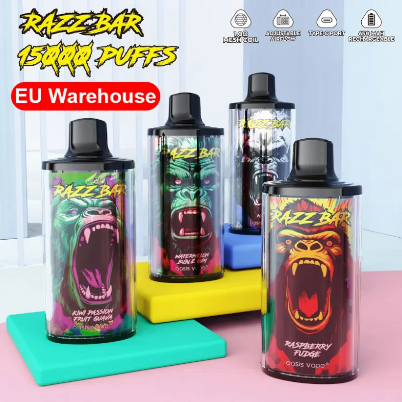 Razz Bar 15000 Puffs Vape Monouso All Ingrosso Spedizione Gratuita Magazzino UE 1 Razz Bar 15000 Puffs Vape Monouso All Ingrosso Spedizione Gratuita Magazzino UE