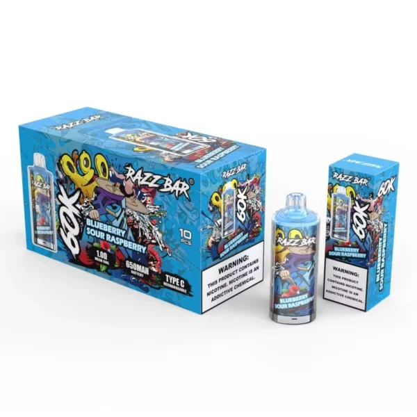 Razz Bar 60000 Tiri Sigaretta Elettronica Usa e Getta 60K Design Crystal Ricaricabile Magazzino UE