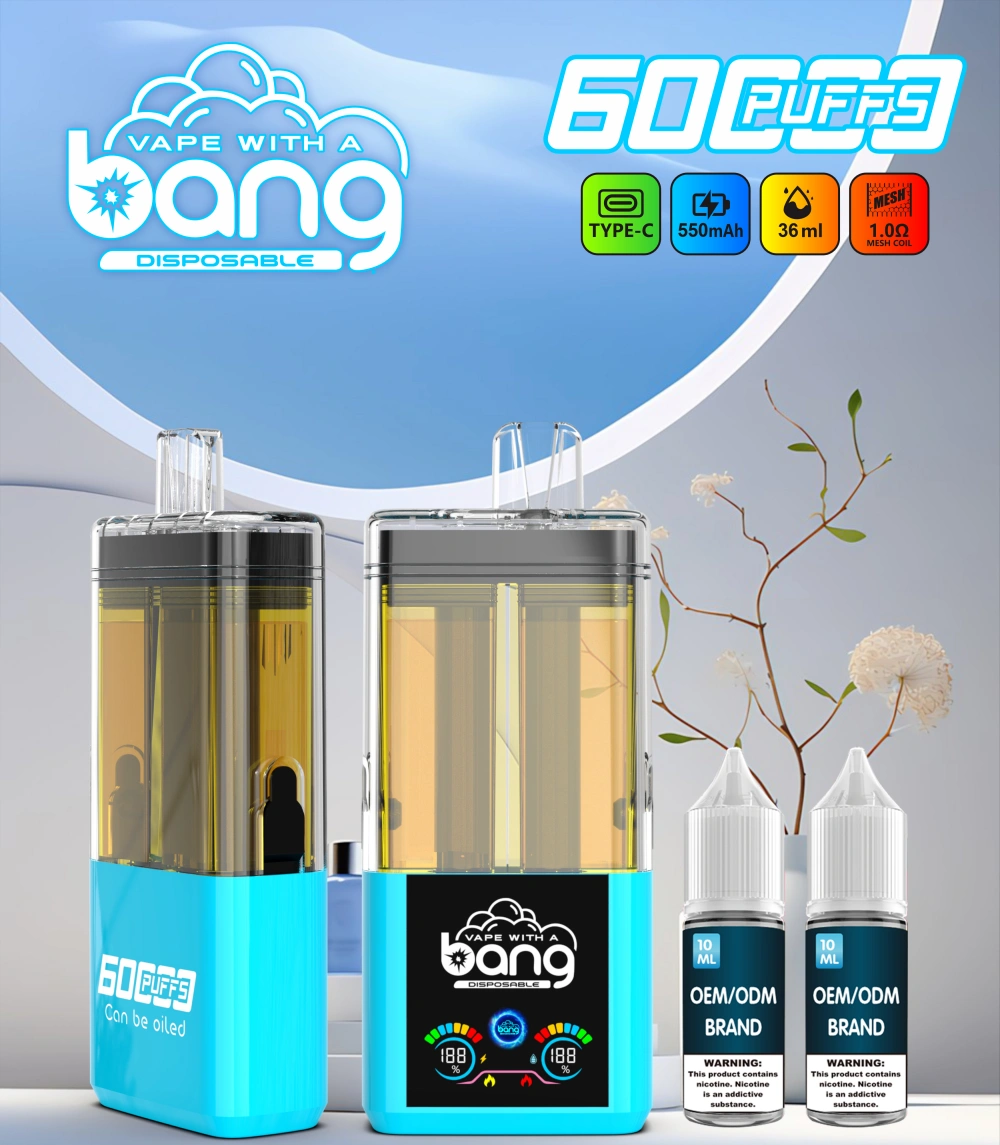 Bang 60000 Tiri 60k 2 in 1 Ricaricabile Cristallo Monouso Vape 2 x 10 ml E-Liquid