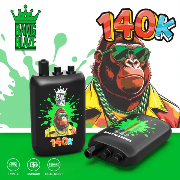 Bang Blaze 140k Puffs Vape Usa e Getta 3 in 1 Aromi 140000 Puff Spedizione Gratuita