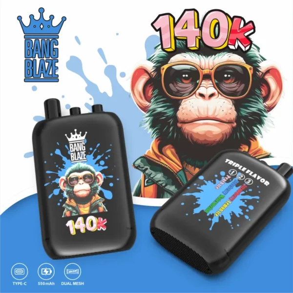 Bang Blaze 140k Puffs Vape Usa e Getta 3 in 1 Aromi 140000 Puff Spedizione Gratuita