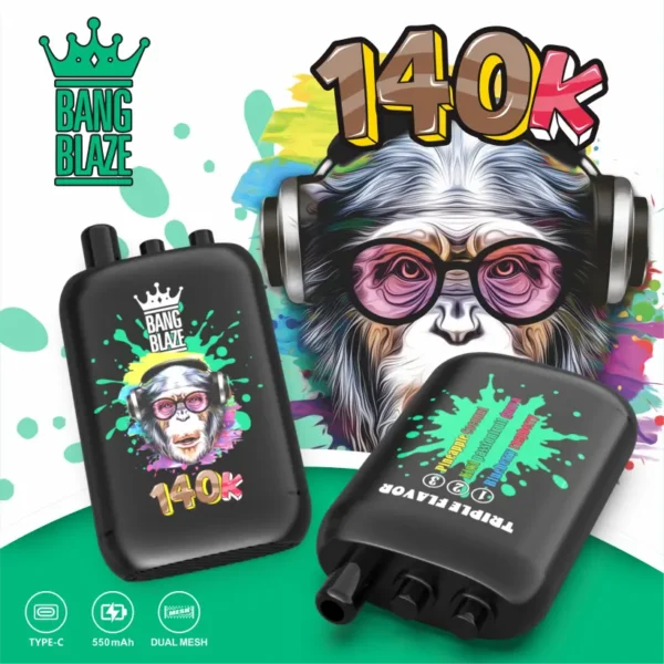 Bang Blaze 140k Puffs Vape Usa e Getta 3 in 1 Aromi 140000 Puff Spedizione Gratuita