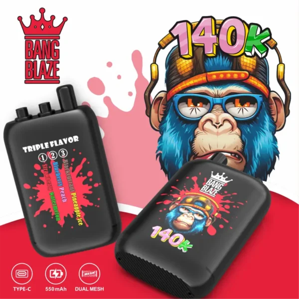 Bang Blaze 140k Puffs Vape Usa e Getta 3 in 1 Aromi 140000 Puff Spedizione Gratuita