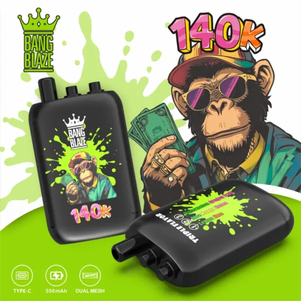 Bang Blaze 140k Puffs Vape Usa e Getta 3 in 1 Aromi 140000 Puff Spedizione Gratuita