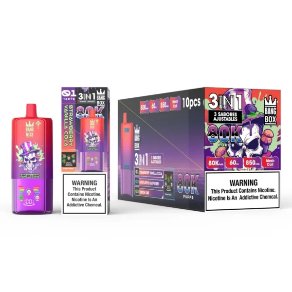 Bang Box 80k Tiri 3 in 1 Triplo Vape Usa e Getta Ingrosso 80000 Spedizione Gratuita