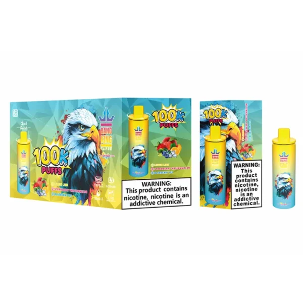 Bang King 100000 Puffs 100k Vape Usa e Getta 3 in 1 Tre Aromi Spedizione Gratuita Vendita all'Ingrosso