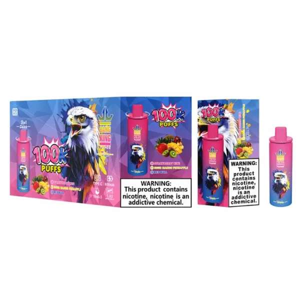 Bang King 100000 Puffs 100k Vape Usa e Getta 3 in 1 Tre Aromi Spedizione Gratuita Vendita all'Ingrosso