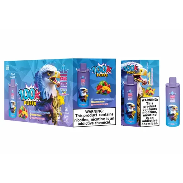 Bang King 100000 Puffs 100k Vape Usa e Getta 3 in 1 Tre Aromi Spedizione Gratuita Vendita all'Ingrosso