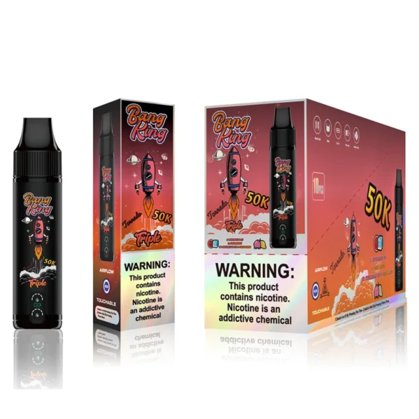 Bang King 50000 Puffs 50k Vape Usa e Getta Vendita all'Ingrosso 3 in 1 Triplo Aroma Spedizione Gratuita