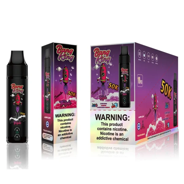 Bang King 50000 Puffs 50k Vape Usa e Getta Vendita all'Ingrosso 3 in 1 Triplo Aroma Spedizione Gratuita