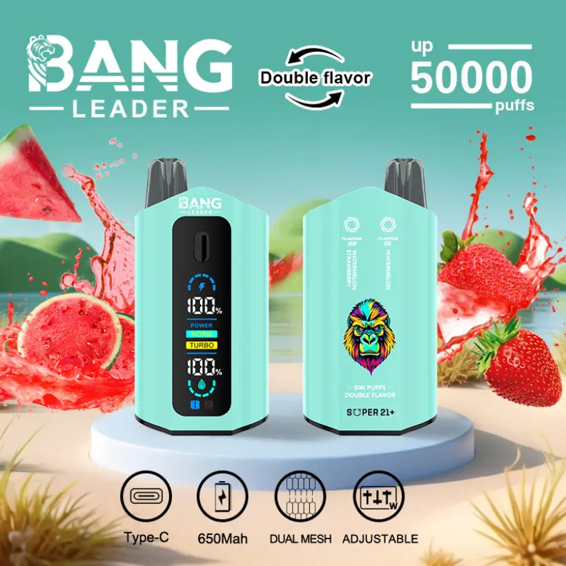 Bang Leader 50k Puffs 2 in 1 Doppio Gusto Miglior Vape Usa e Getta 50000 Spedizione Gratuita 7 Bang Leader 50k Puffs 2 in 1 Doppio Gusto Miglior Vape Usa e Getta 50000 Spedizione Gratuita