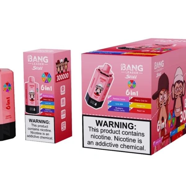 Bang Leader Stoll 300k Puffs 6 in 1 Vape Usa e Getta 300000 Ingrosso Spedizione Gratuita