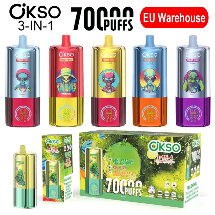 EU Vape OKSO 70000 Puff 70K Vape 3 in 1 Vendita all’Ingrosso Spedizione Gratuita 1 EU Vape OKSO 70000 Puff 70K Vape 3 in 1 Vendita all’Ingrosso Spedizione Gratuita