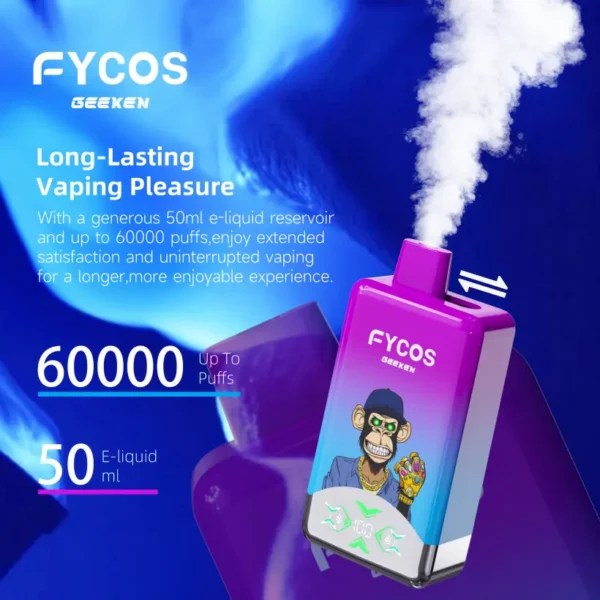 FYCOS 60K Puffs Vape Usa e Getta 60000 2 in 1 Doppio Aroma Spedizione Gratuita