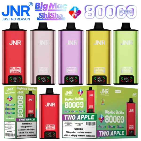 JNR 80K 80000 Tiri Big Mac Shisha DTL Vape Usa e Getta Ingrosso Spedizione Gratuita