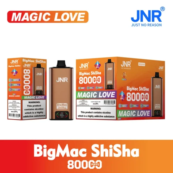 JNR 80K 80000 Tiri Big Mac Shisha DTL Vape Usa e Getta Ingrosso Spedizione Gratuita