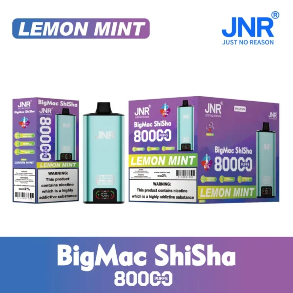 JNR 80K 80000 Tiri Big Mac Shisha DTL Vape Usa e Getta Ingrosso Spedizione Gratuita