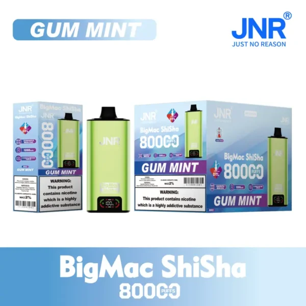 JNR 80K 80000 Tiri Big Mac Shisha DTL Vape Usa e Getta Ingrosso Spedizione Gratuita