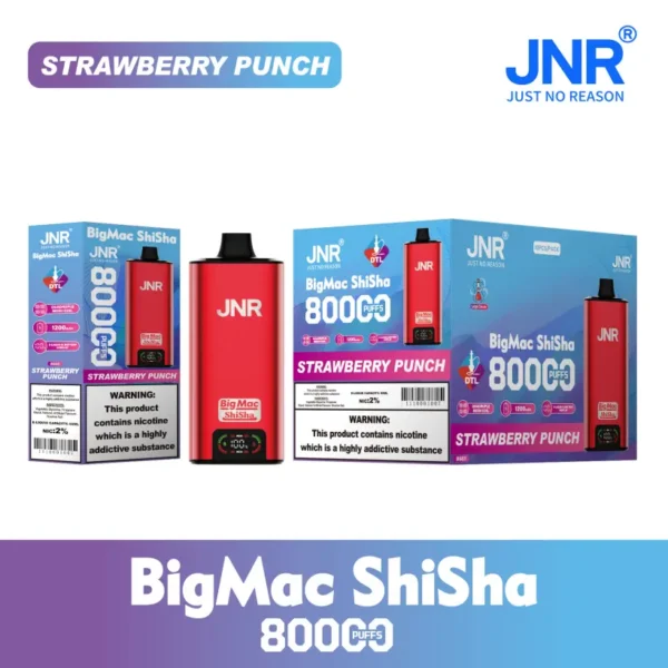 JNR 80K 80000 Tiri Big Mac Shisha DTL Vape Usa e Getta Ingrosso Spedizione Gratuita
