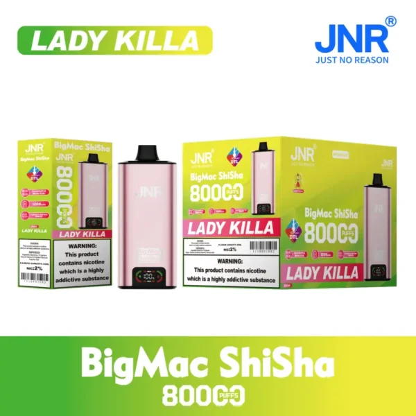 JNR 80K 80000 Tiri Big Mac Shisha DTL Vape Usa e Getta Ingrosso Spedizione Gratuita