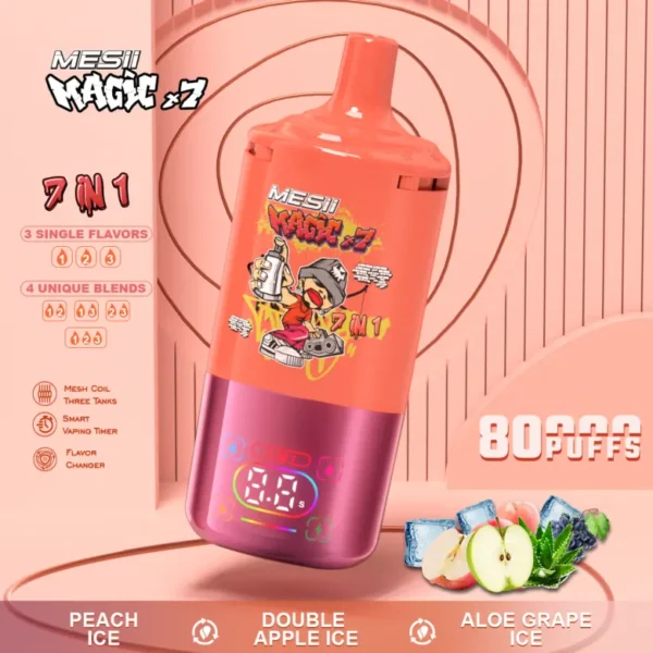 Mesii 80k Tiri Magic 7 in 1 Vape Usa e Getta Ricaricabile 80000 Spedizione Gratuita