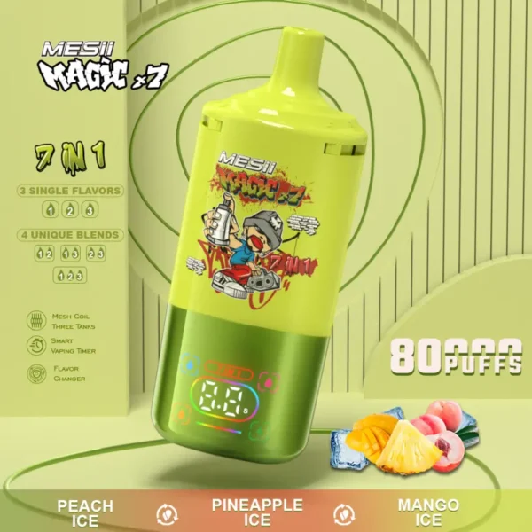 Mesii 80k Tiri Magic 7 in 1 Vape Usa e Getta Ricaricabile 80000 Spedizione Gratuita