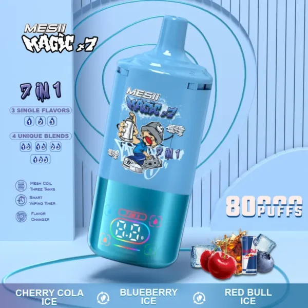 Mesii 80k Tiri Magic 7 in 1 Vape Usa e Getta Ricaricabile 80000 Spedizione Gratuita