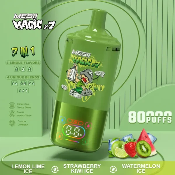 Mesii 80k Tiri Magic 7 in 1 Vape Usa e Getta Ricaricabile 80000 Spedizione Gratuita