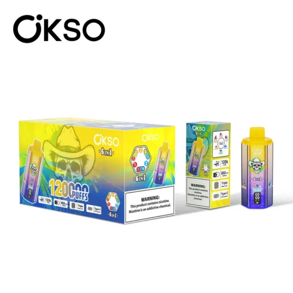 OKSO 120K Tiri Migliore Negozio di Vape Monouso 6 in 1 120000 Spedizione Gratuita
