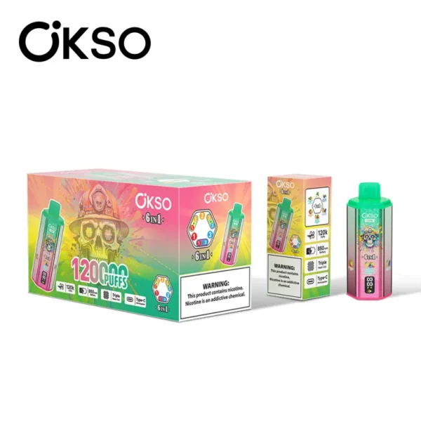 OKSO 120K Tiri Migliore Negozio di Vape Monouso 6 in 1 120000 Spedizione Gratuita