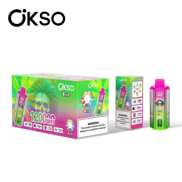OKSO 120K Tiri Migliore Negozio di Vape Monouso 6 in 1 120000 Spedizione Gratuita