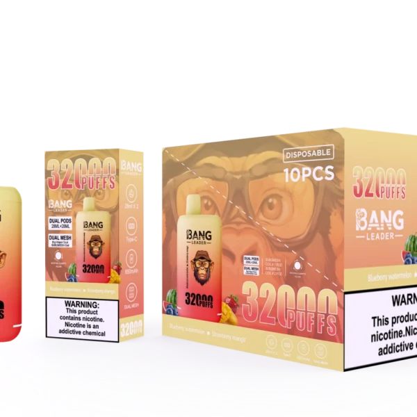 Puff Bang Leader 32k vape usa e getta 2 in 1 vendita al dettaglio e all’ingrosso con spedizione gratuita