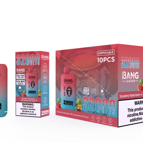 Puff Bang Leader 32k vape usa e getta 2 in 1 vendita al dettaglio e all’ingrosso con spedizione gratuita