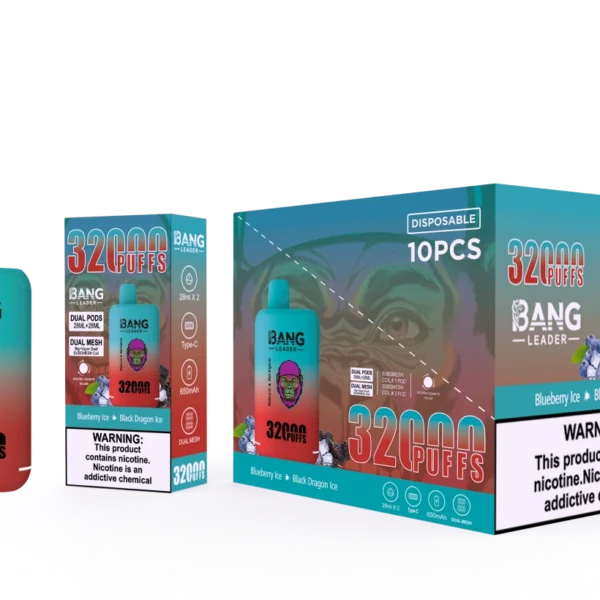 Puff Bang Leader 32k vape usa e getta 2 in 1 vendita al dettaglio e all’ingrosso con spedizione gratuita