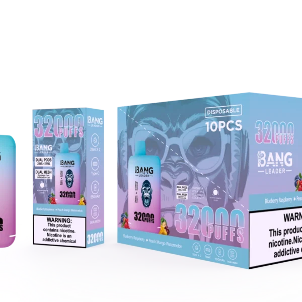 Puff Bang Leader 32k vape usa e getta 2 in 1 vendita al dettaglio e all’ingrosso con spedizione gratuita
