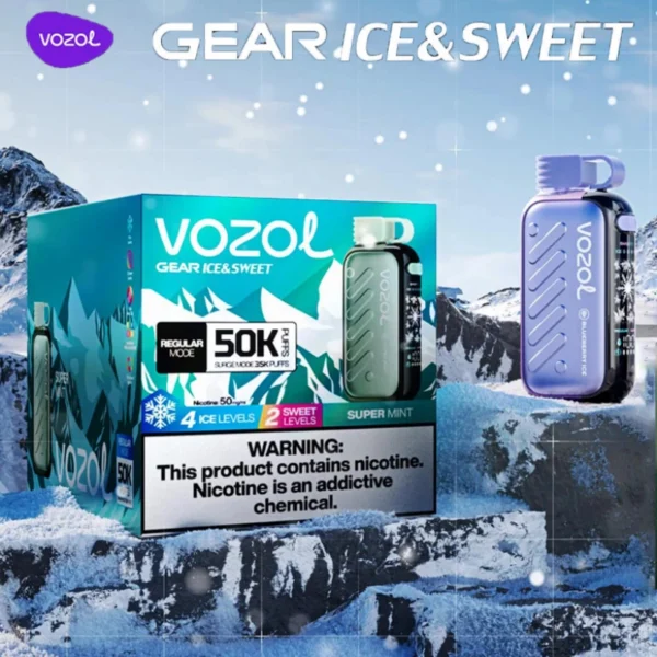 Puff UE Vozol 50k Sigaretta Elettronica Usa e Getta Ice Control 50000 Tiri Ingrosso Spedizione Gratuita