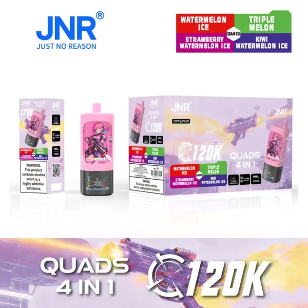 Puff JNR 120K Quads 120000 Tiri Vape Usa e Getta 4 in 1 Negozio di Svapo Ingrosso Spedizione Gratuita