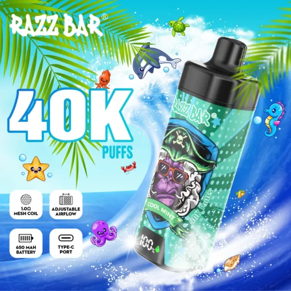 Razz Bar 40k Tiri Sigaretta Elettronica Monouso Con Schermo Intelligente Spedizione Gratuita