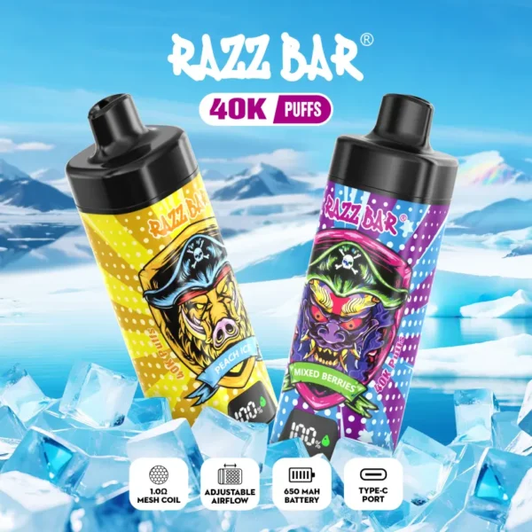 Razz Bar 40k Tiri Sigaretta Elettronica Monouso Con Schermo Intelligente Spedizione Gratuita