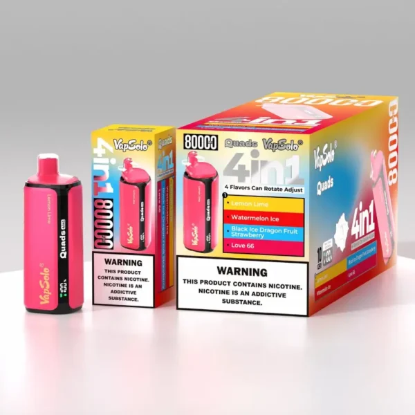 Vapsolo 80k Tiri Quads 4 in 1 Miglior Vape Usa e Getta 80000 Spedizione Gratuita