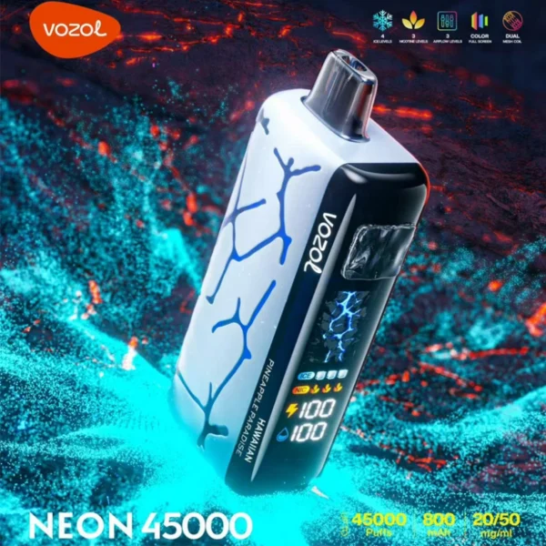 Vozol Neon 45000 Puff 45K Vape Monouso con Controllo Ice Magazzino UE