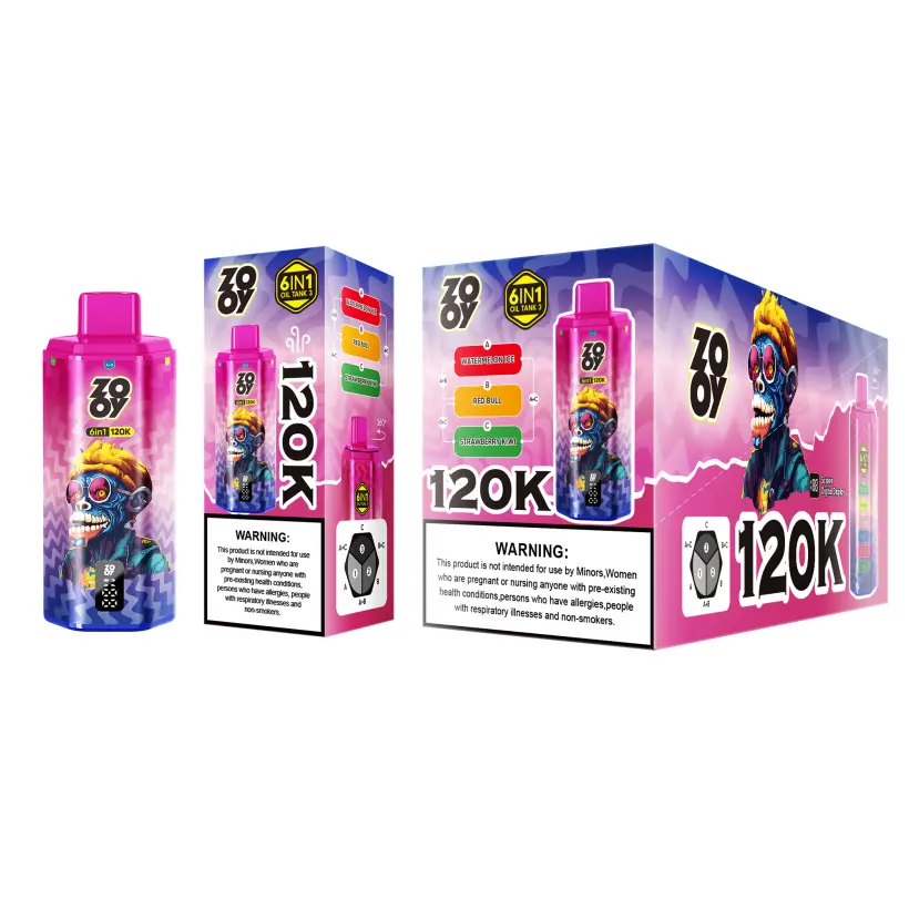 ZOOY 120K Puffs Disposable Vape 6 in 1 120000 Puff Spedizione Gratuita 8 ZOOY 120K Puffs Disposable Vape 6 in 1 120000 Puff Spedizione Gratuita